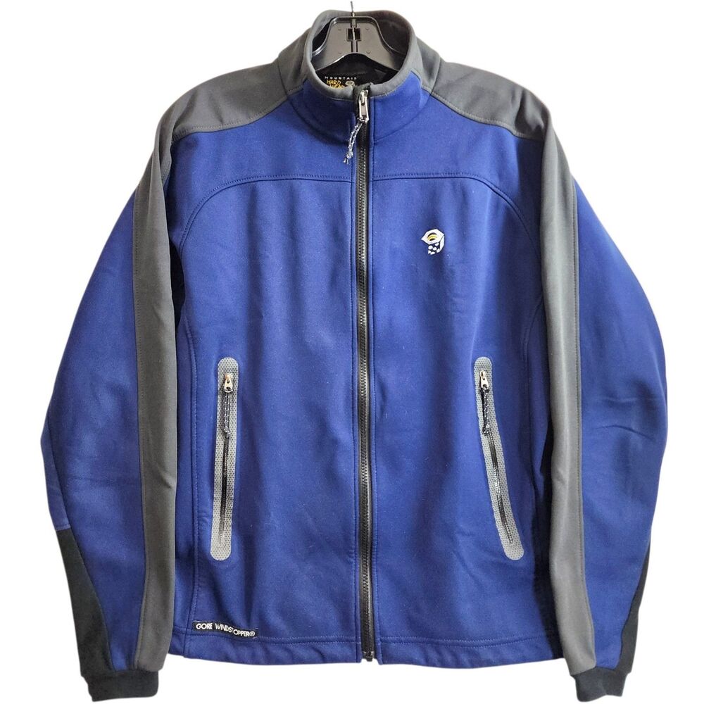 MOUNTAIN HARDWEAR Jacket Mens Medium Blue Gray GORE WINDSTOPPER Full-Zip Outdoor